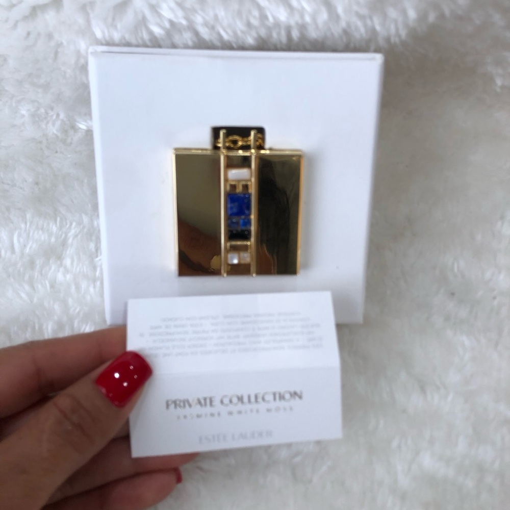 Estee Lauder Private Collection Perfume Solid Perfume Necklace Compact Jasmine W View 6